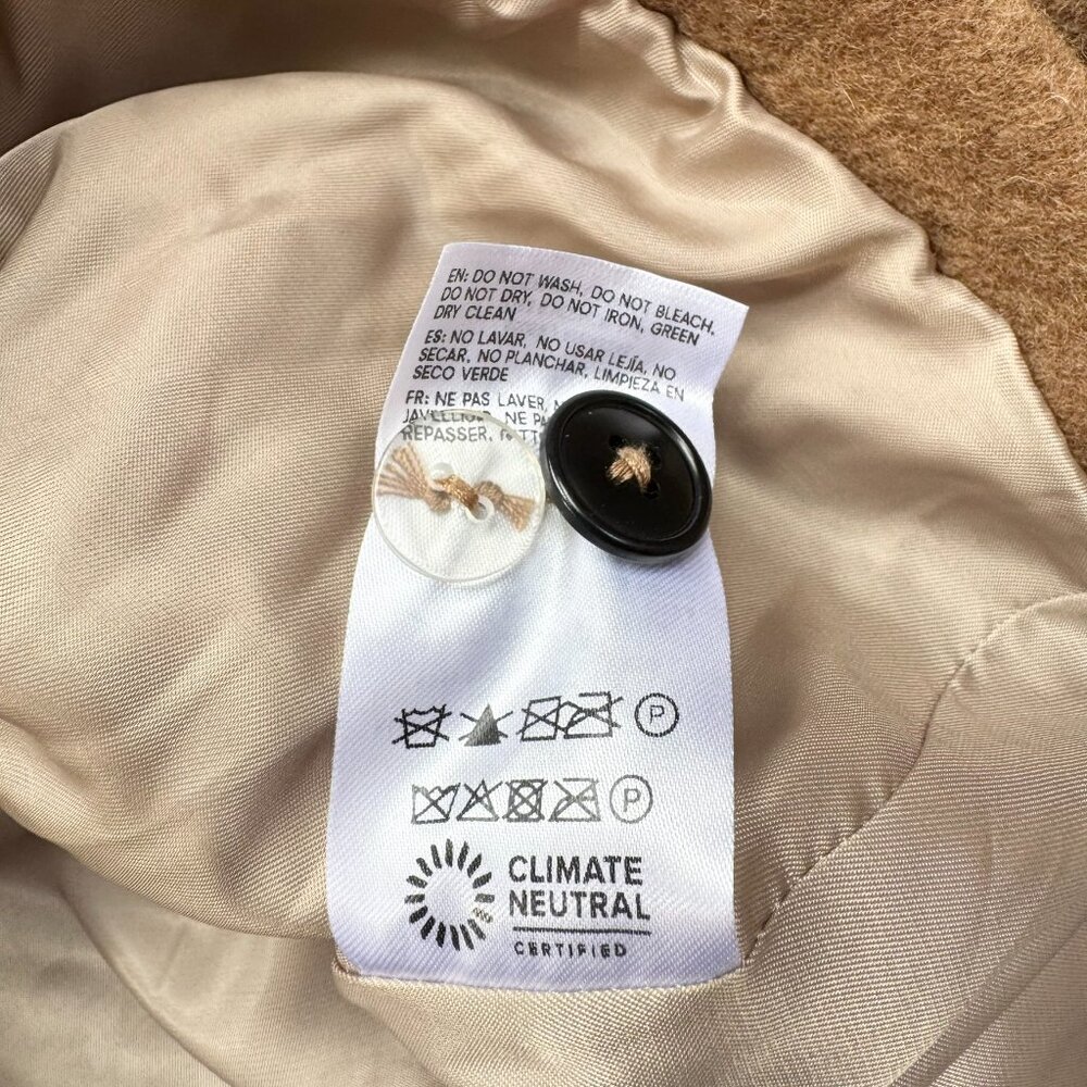 Reformation Enzo Jacket  Wool Blend Short Tan Brown XS - Picture 13 of 15